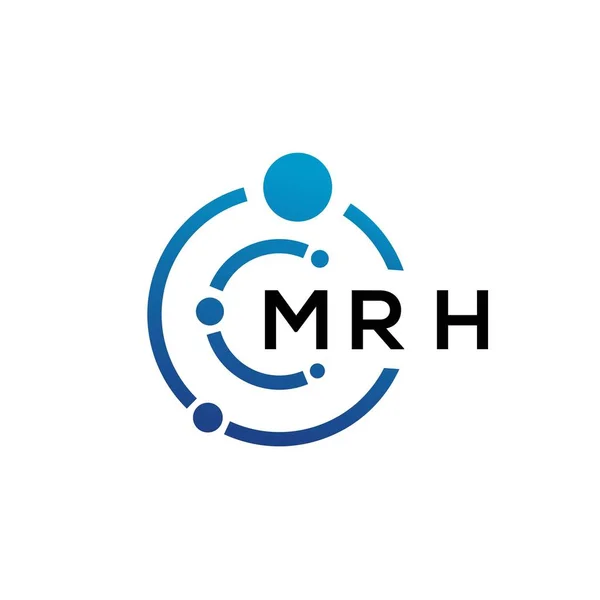 Mrh Letter Technology Logo Design White Background Mrh Creative Initials — ストックベクタ