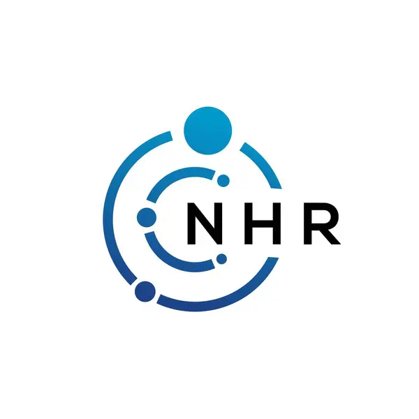 Nhr Letter Technology Logo Design White Background Nhr Creative Initials — ストックベクタ