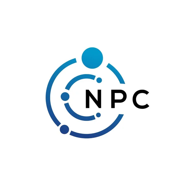 Npc Letter Technology Logo Design White Background Npc Creative Initials lizenzfreie Stockvektoren