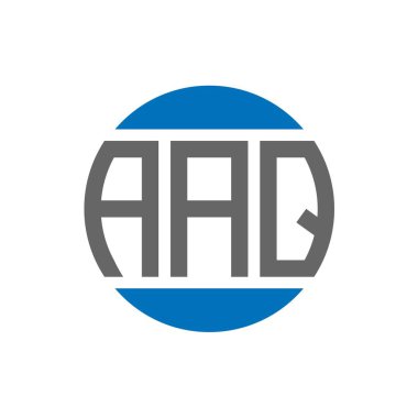 Beyaz arka planda AAQ harf logosu tasarımı. El Kaide yaratıcı paraf dairesi logosu konsepti. AAQ harf tasarımı.