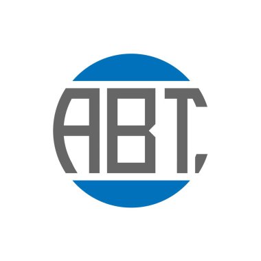 Beyaz arka planda ABT harfi logo tasarımı. ABT yaratıcı baş harfler dairesi logosu. ABT harf tasarımı.