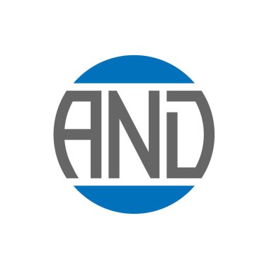 Ve beyaz arka planda harf logosu tasarımı. Ve yaratıcılığın baş harfleri daire logosu. Ve harf tasarımı.