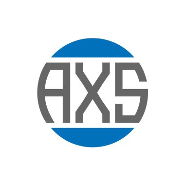 Beyaz arka planda AXS harf logosu tasarımı. AXS yaratıcı paraf dairesi logosu. AXS harf tasarımı.
