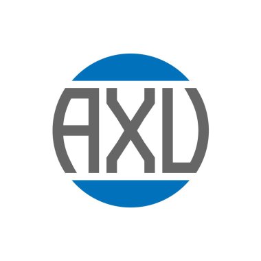 Beyaz arkaplanda AXV harf logosu tasarımı. AXV yaratıcı paraf dairesi logosu. AXV harf tasarımı.