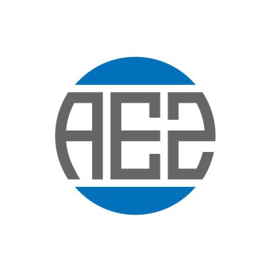 Beyaz arkaplanda AEZ harf logosu tasarımı. AEZ yaratıcı paraf dairesi logosu. AEZ harf tasarımı.