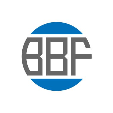 Beyaz arka planda BBF harf logosu tasarımı. BBF yaratıcı paraf dairesi logosu. BBF harf tasarımı.
