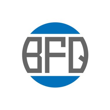Beyaz arka planda BFQ harf logosu tasarımı. BFQ yaratıcı paraf daire logosu konsepti. BFQ harf tasarımı.
