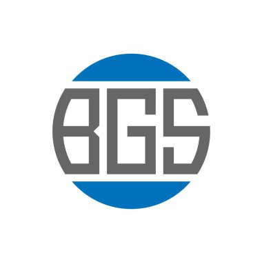Beyaz arka planda BGS harfi logo tasarımı. BGS yaratıcı paraf dairesi logosu. BGS harf tasarımı.