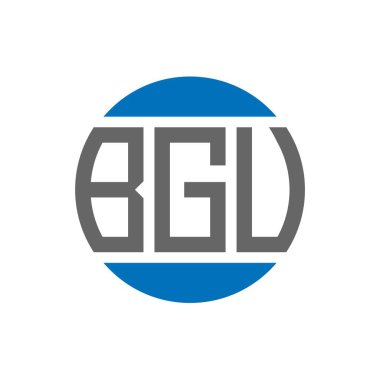Beyaz arkaplanda BGV harf logosu tasarımı. BGV yaratıcı paraf dairesi logosu. BGV harf tasarımı.