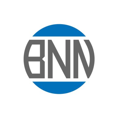 Beyaz arka planda BNN harf logosu tasarımı. BNN yaratıcı paraf daire logosu konsepti. BNN harf tasarımı.