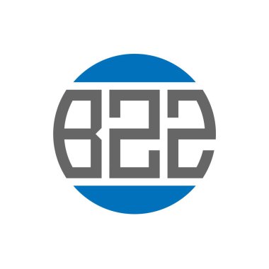Beyaz arkaplanda BZZ harf logosu tasarımı. BZZ yaratıcı paraf dairesi logosu. BZZ harf tasarımı.