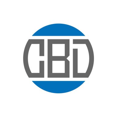 Beyaz arka planda CBD harf logosu tasarımı. CBD yaratıcı paraf dairesi logosu. CBD harf tasarımı.