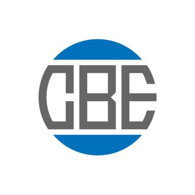 Beyaz arka planda CBE harf logosu tasarımı. CBE yaratıcı baş harfler çemberi logosu. CBE harf tasarımı.