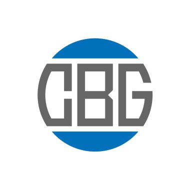 Beyaz arkaplanda CBG harf logosu tasarımı. CBG yaratıcı paraf dairesi logosu. CBG harf tasarımı.