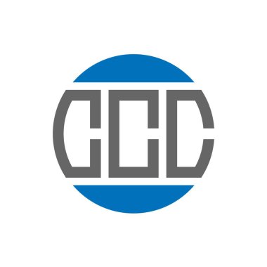 Beyaz arka planda CCC harf logosu tasarımı. CCC yaratıcı paraf dairesi logosu. CCC harf tasarımı.