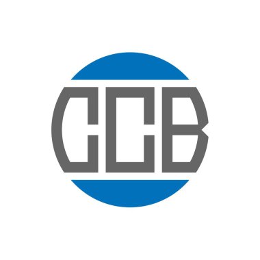 Beyaz arka planda CCB harfi logo tasarımı. CCB yaratıcı paraf dairesi logosu. CCB harf tasarımı.