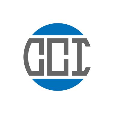 Beyaz arka planda CCI harf logosu tasarımı. CCI yaratıcı paraf dairesi logosu. CCI harf tasarımı.