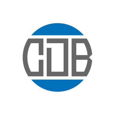 Beyaz arkaplanda CDB harfi logo tasarımı. CDB yaratıcı paraf dairesi logosu. CDB harf tasarımı.