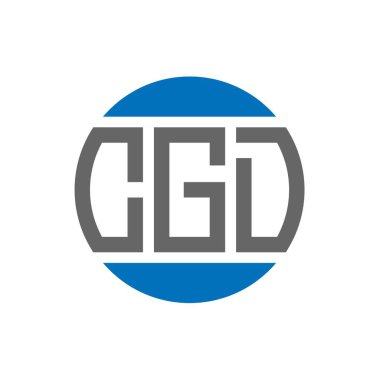 Beyaz arka planda CGD harf logosu tasarımı. CGD yaratıcı paraf dairesi logosu. CGD harf tasarımı.