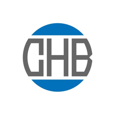 Beyaz arka planda CHB harfi logo tasarımı. CHB yaratıcı baş harfler daire logosu konsepti. CHB harf tasarımı.