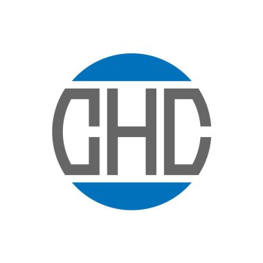 Beyaz arka planda CHC harf logosu tasarımı. CHC yaratıcı paraf dairesi logosu konsepti. CHC harf tasarımı.