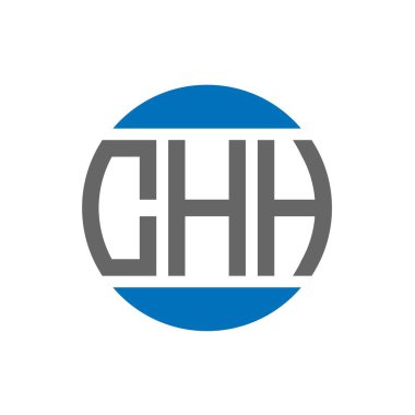 Beyaz arka planda CHH harf logosu tasarımı. CHH yaratıcı paraf daire logosu konsepti. CHH harf tasarımı.