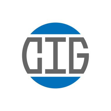 Beyaz arkaplanda CIG harf logosu tasarımı. CIG yaratıcı paraf daire logosu konsepti. CIG harf tasarımı.