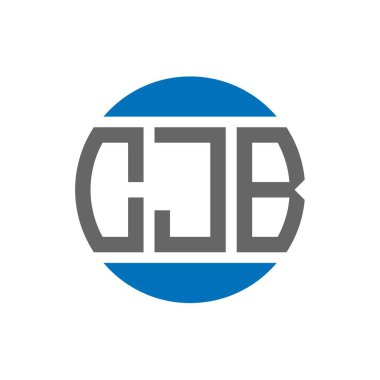 Beyaz arka planda CJB harfi logo tasarımı. CJB yaratıcı paraf dairesi logosu. CJB harf tasarımı.