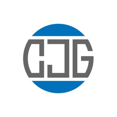 Beyaz arkaplanda CJG harf logosu tasarımı. CJG yaratıcı paraf dairesi logosu. CJG harf tasarımı.