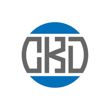 Beyaz arkaplanda CKD harf logosu tasarımı. CKD yaratıcı paraf dairesi logosu. CKD harf tasarımı.