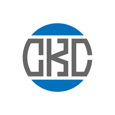 Beyaz arkaplanda CKC harf logosu tasarımı. CKC yaratıcı paraf dairesi logosu. CKC harf tasarımı.