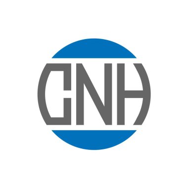 Beyaz arka planda CNH harf logosu tasarımı. CNH yaratıcı paraf dairesi logosu. CNH harf tasarımı.