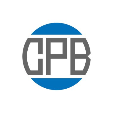 Beyaz arkaplanda CPB harfi logo tasarımı. CPB yaratıcı paraf dairesi logosu. CPB harf tasarımı.