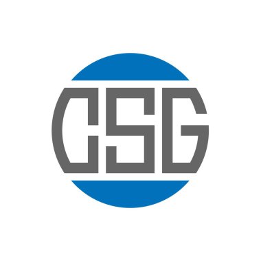 Beyaz arka planda CSG harf logosu tasarımı. CSG yaratıcı paraf dairesi logosu konsepti. CSG harf tasarımı.