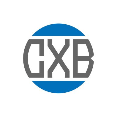 Beyaz arkaplanda CXB harfi logo tasarımı. CXB yaratıcı paraf dairesi logosu. CXB harf tasarımı.