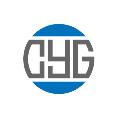 Beyaz arka planda CYG harf logosu tasarımı. CYG yaratıcı paraf dairesi logosu. CYG harf tasarımı.