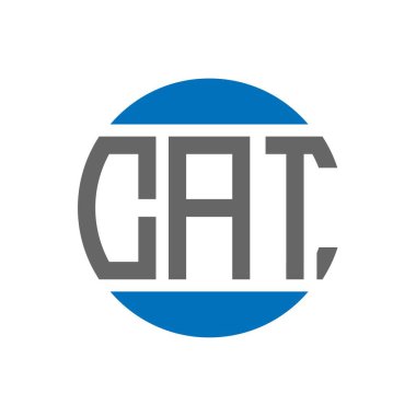 Beyaz arka planda kedi harfi logosu tasarımı. Kedi kreatif paraf dairesi logosu. Kedi harfi tasarımı.