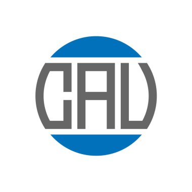 Beyaz arka planda CAV harfi logo tasarımı. CAV yaratıcı paraf dairesi logosu. CAV harf tasarımı.