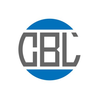 Beyaz arkaplanda CBL harf logosu tasarımı. CBL yaratıcı paraf dairesi logosu. CBL harf tasarımı.