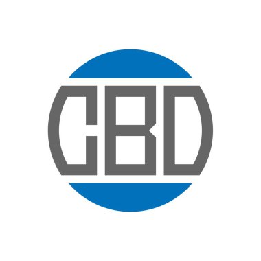 Beyaz arka planda CBD harf logosu tasarımı. CBD yaratıcı paraf dairesi logosu. CBD harf tasarımı.