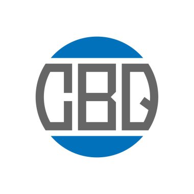 Beyaz arka planda CBQ harfi logo tasarımı. CBQ yaratıcı paraf daire logosu konsepti. CBQ harf tasarımı.