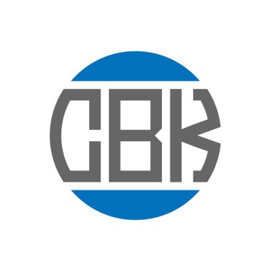 Beyaz arkaplanda CBK harf logosu tasarımı. CBK yaratıcı paraf dairesi logosu. CBK harf tasarımı.