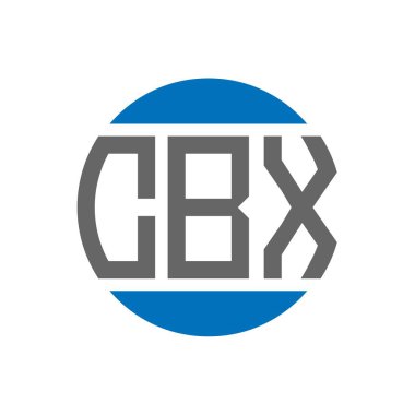 Beyaz arkaplanda CBX harfli logo tasarımı. CBX yaratıcı paraf dairesi logosu. CBX harf tasarımı.
