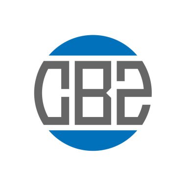 Beyaz arkaplanda CBZ harf logosu tasarımı. CBZ yaratıcı paraf dairesi logosu. CBZ harf tasarımı.