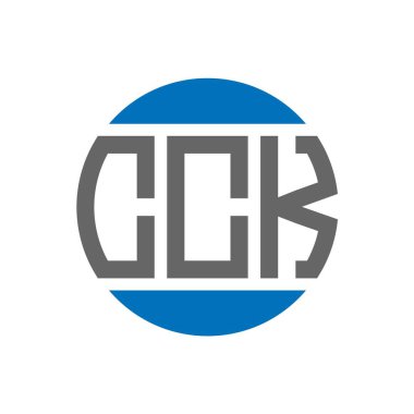 Beyaz arkaplanda CCK harf logosu tasarımı. CCK yaratıcı paraf dairesi logosu konsepti. CCK harf tasarımı.
