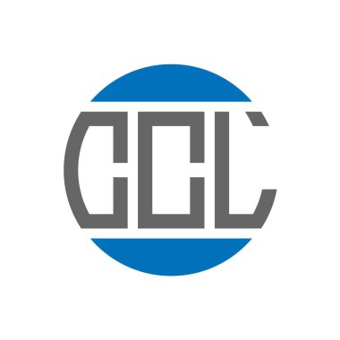 Beyaz arka planda CCL harf logosu tasarımı. CCL yaratıcı paraf dairesi logosu. CCL harf tasarımı.