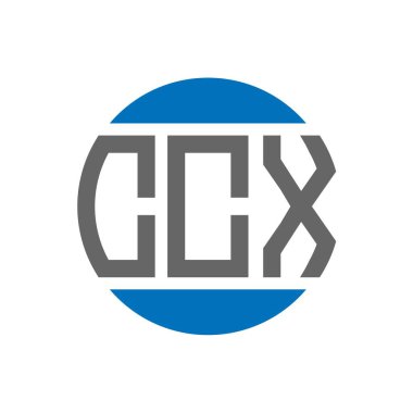 Beyaz arka planda CCX harfli logo tasarımı. CCX yaratıcı paraf dairesi logosu. CCX harf tasarımı.