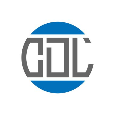 Beyaz arkaplanda CDL harf logosu tasarımı. CDL yaratıcı paraf dairesi logosu. CDL harf tasarımı.