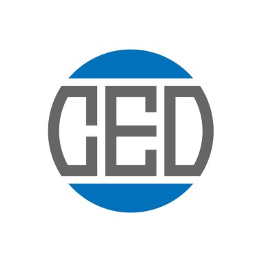 Beyaz arka planda CEO harfi logosu tasarımı. CEO 'nun yaratıcılık dairesi logosu. CEO harf tasarımı.