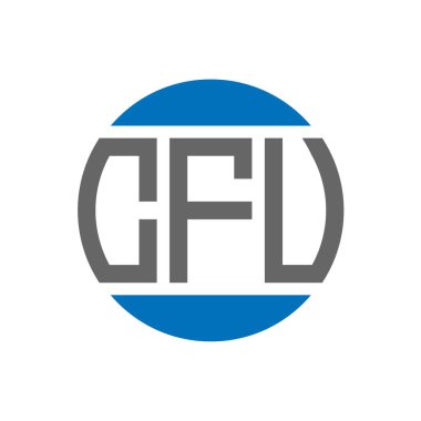Beyaz arka planda CFV harf logosu tasarımı. CFV yaratıcı paraf dairesi logosu. CFV harf tasarımı.